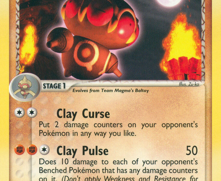 Team Magma’s Claydol Pokemon Kaart