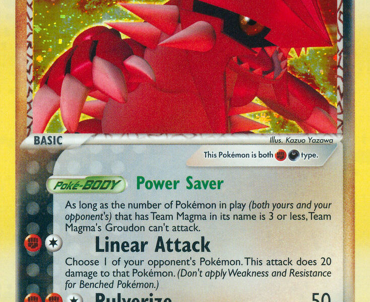 Team Magma’s Groudon Pokemon Kaart