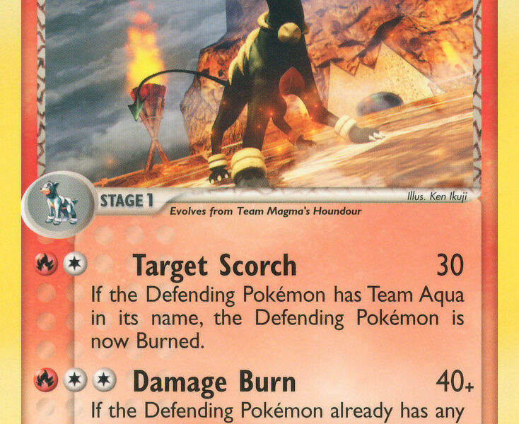 Team Magma’s Houndoom Pokemon Kaart