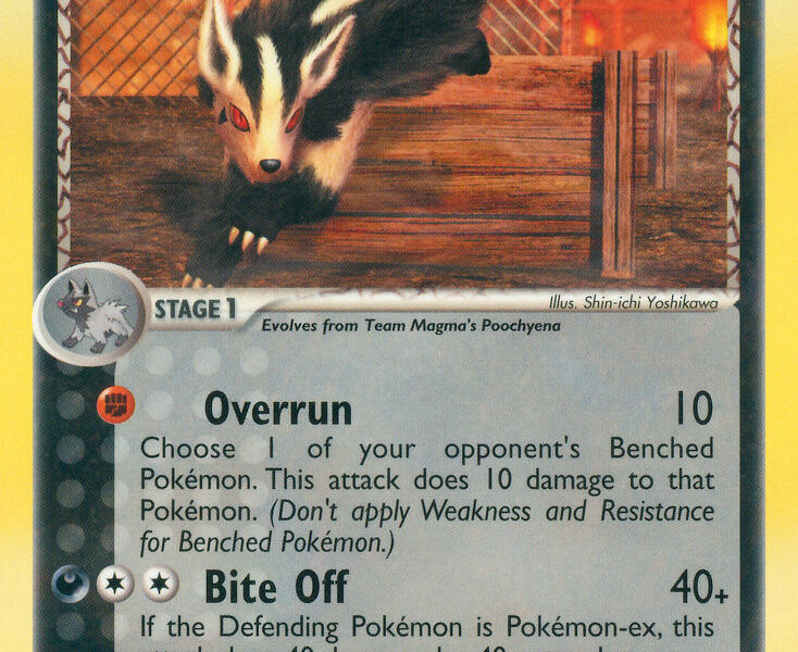 Team Magma’s Mightyena Pokemon Kaart