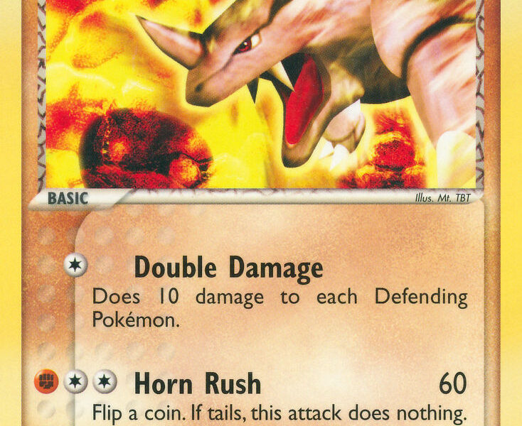 Team Magma’s Rhyhorn Pokemon Kaart