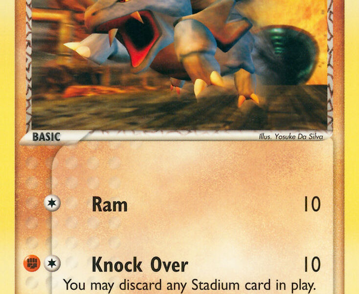 Team Magma’s Rhyhorn Pokemon Kaart