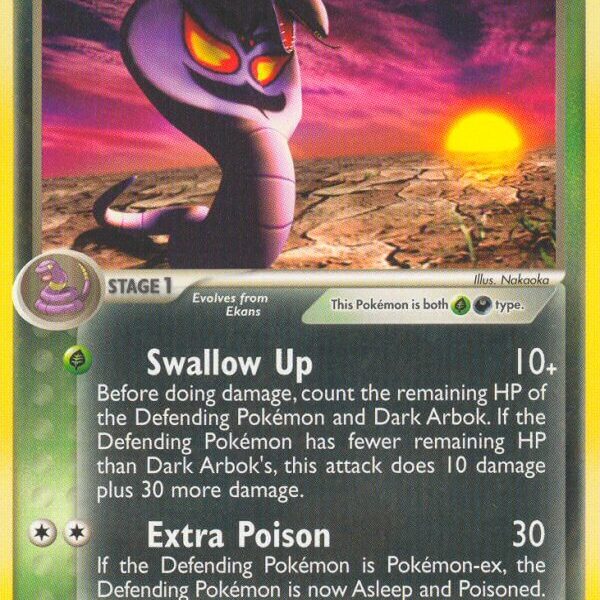 Dark Arbok Pokemon Kaart