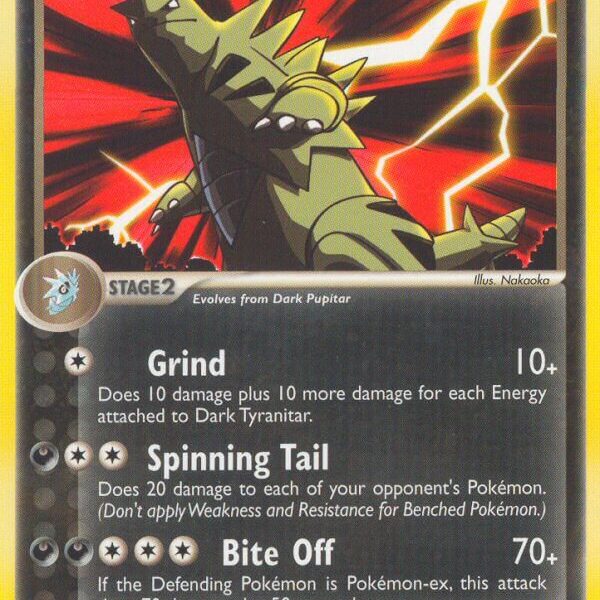 Dark Tyranitar Pokemon Kaart