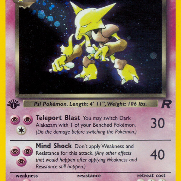 Dark Alakazam Pokemon Kaart