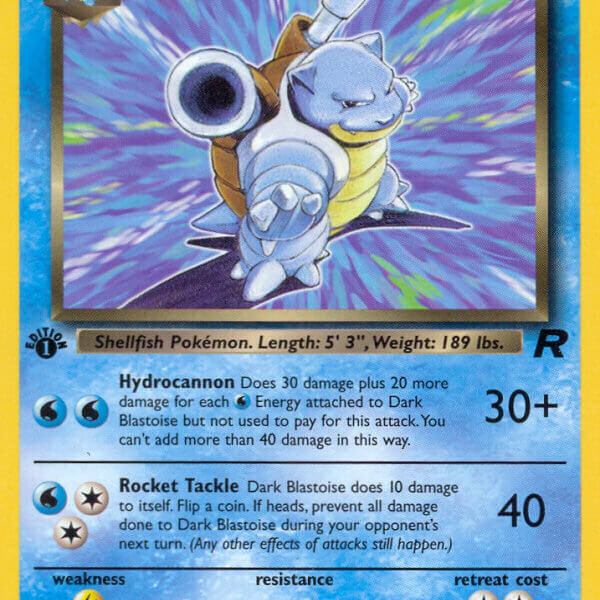 Dark Blastoise Pokemon Kaart