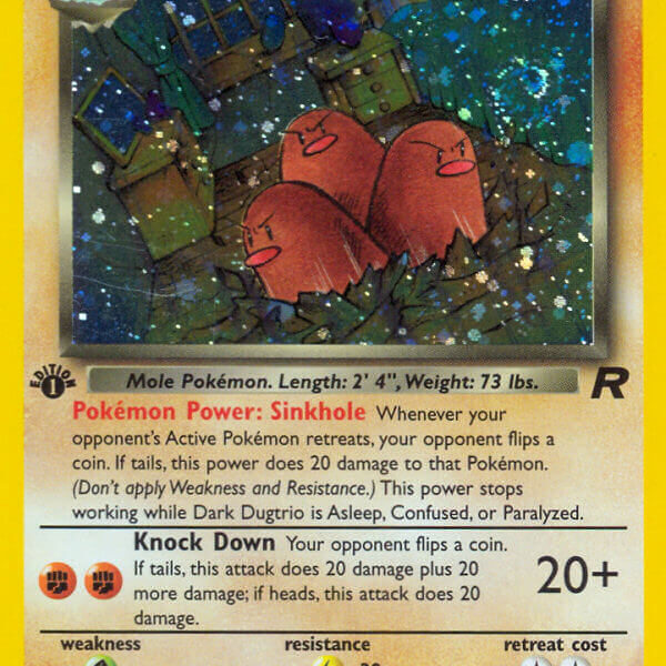 Dark Dugtrio Pokemon Kaart