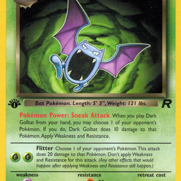 Dark Golbat Pokemon Kaart