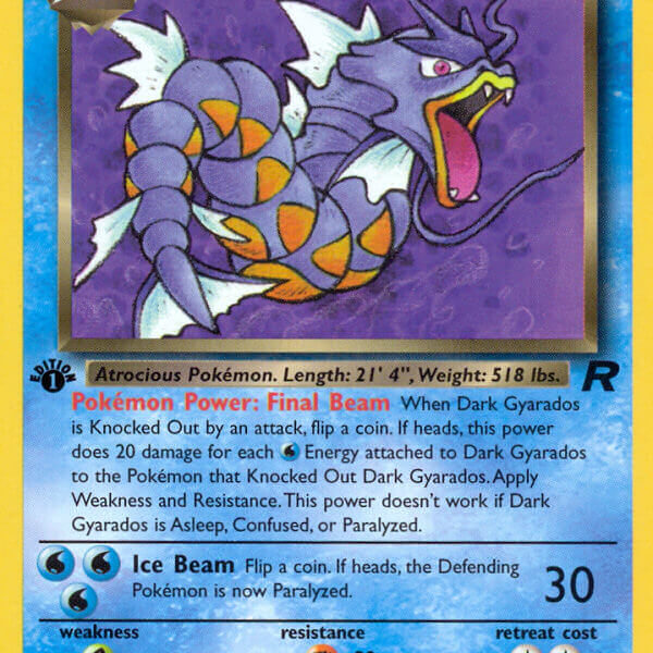 Dark Gyarados Pokemon Kaart