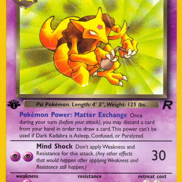 Dark Kadabra Pokemon Kaart