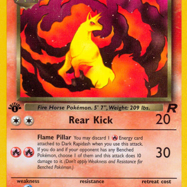 Dark Rapidash Pokemon Kaart