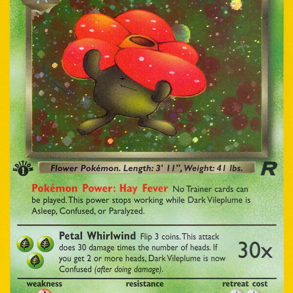 Dark Vileplume Pokemon Kaart