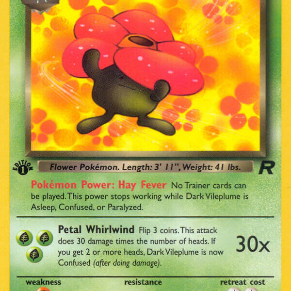 Dark Vileplume Pokemon Kaart