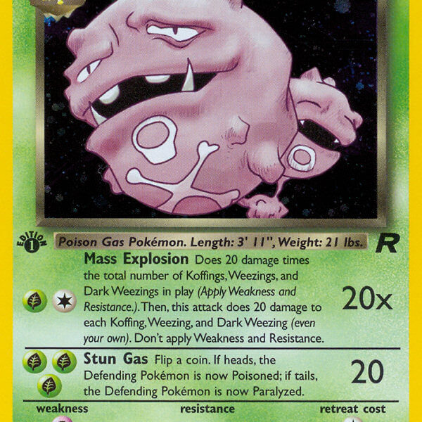 Dark Weezing Pokemon Kaart