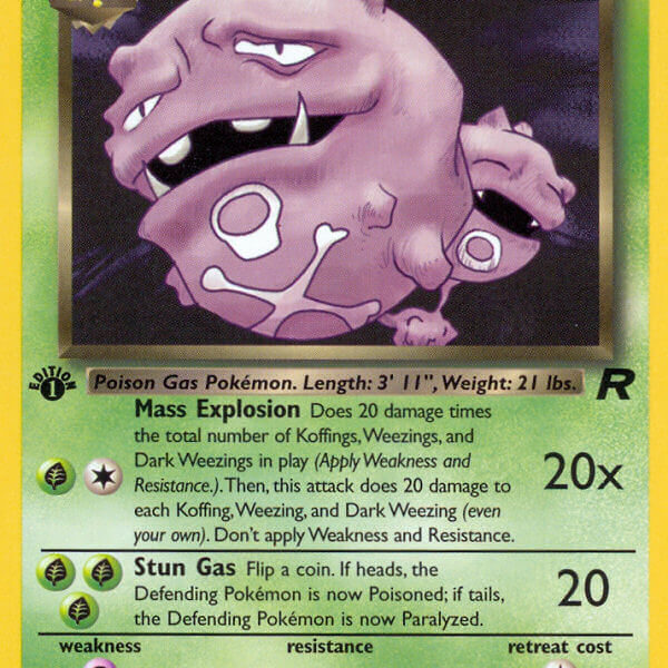 Dark Weezing Pokemon Kaart