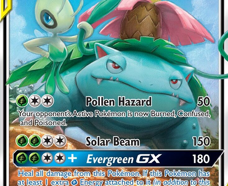 Celebi & Venusaur-GX Pokemon Kaart