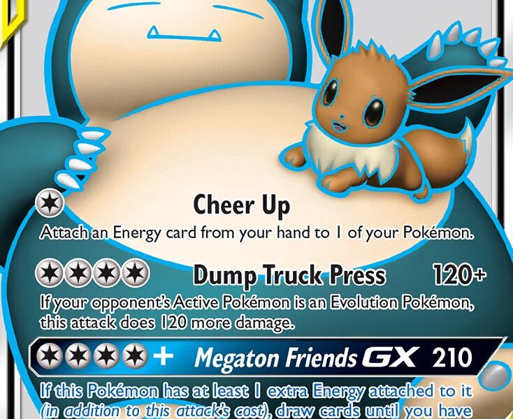 Eevee & Snorlax-GX Pokemon Kaart