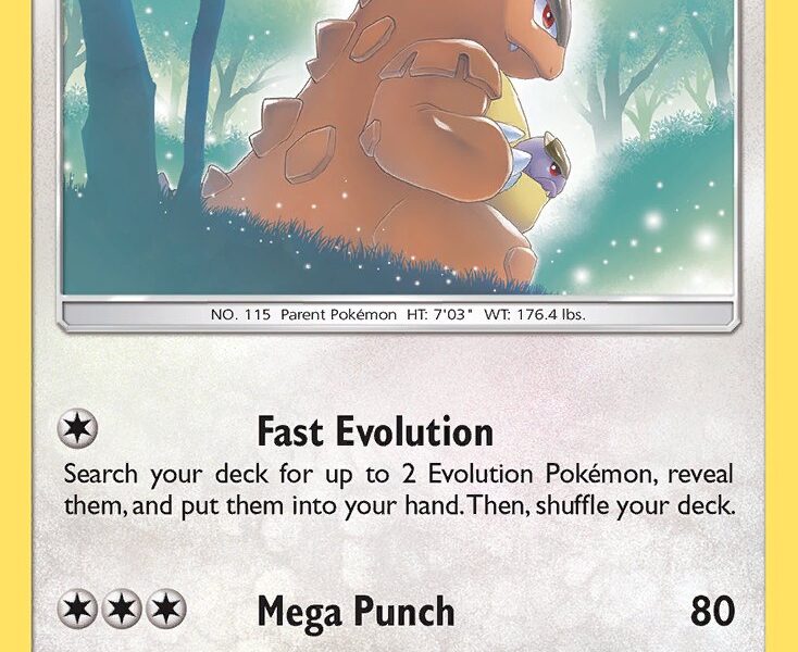 Kangaskhan Pokemon Kaart