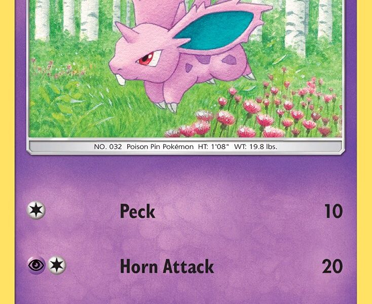 Nidoran ♂ Pokemon Kaart