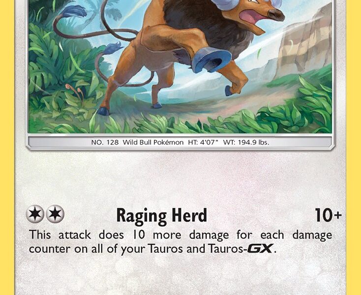 Tauros Pokemon Kaart