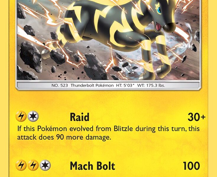 Zebstrika Pokemon Kaart