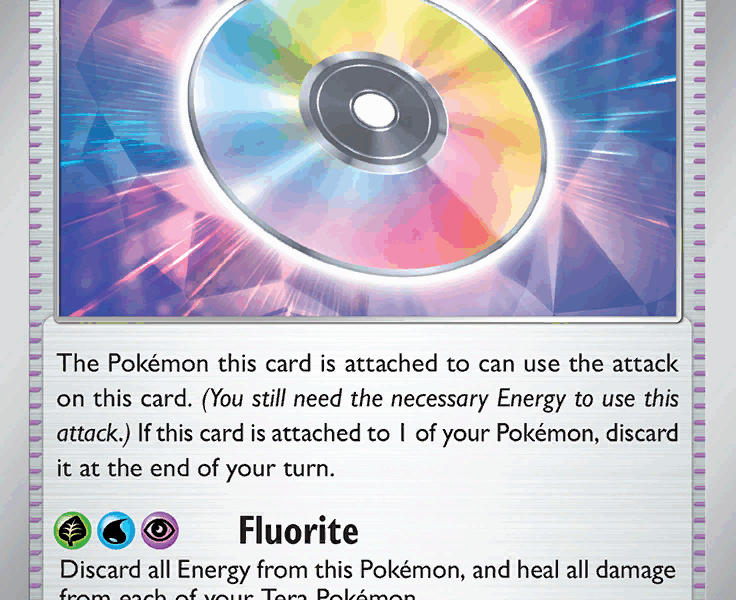 Technical Machine: Fluorite Pokemon Kaart