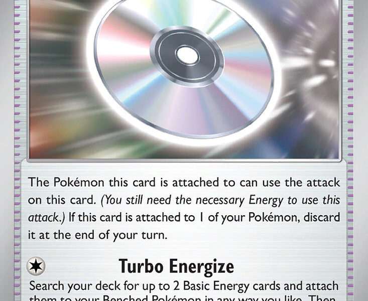 Technical Machine: Turbo Energize Pokemon Kaart