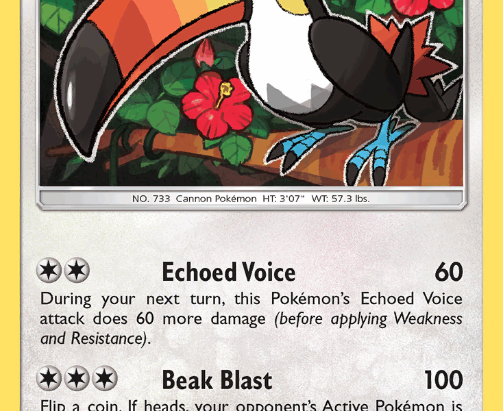 Toucannon Pokemon Kaart