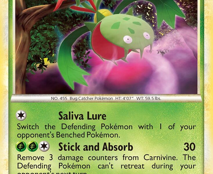 Carnivine Pokemon Kaart