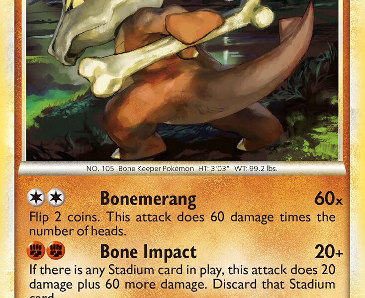 Marowak Pokemon Kaart