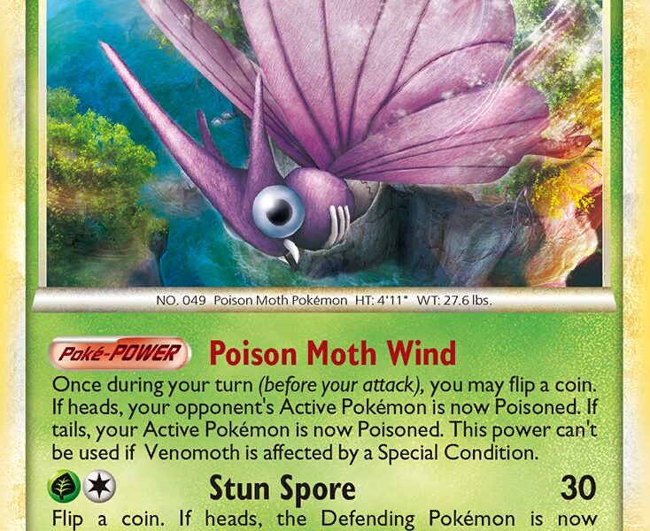 Venomoth Pokemon Kaart