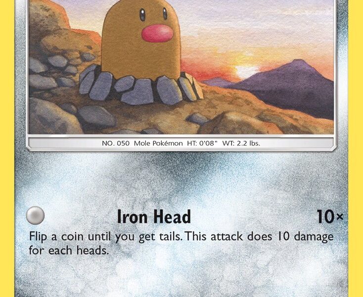 Alolan Diglett Pokemon Kaart
