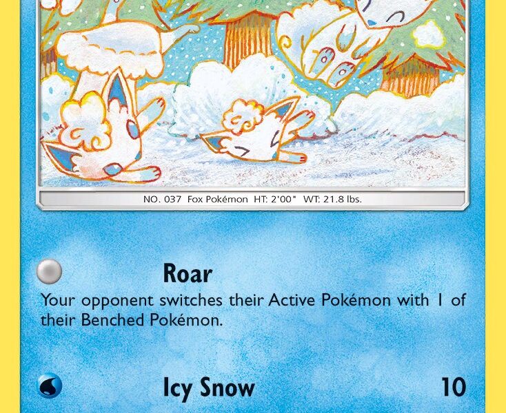 Alolan Vulpix Pokemon Kaart
