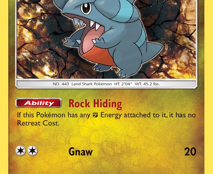 Gible Pokemon Kaart