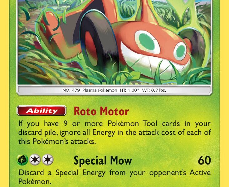 Mow Rotom Pokemon Kaart