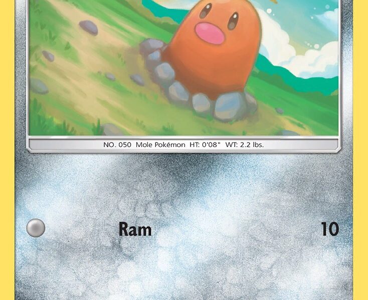 Alolan Diglett Pokemon Kaart