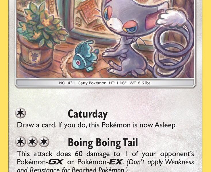 Glameow Pokemon Kaart