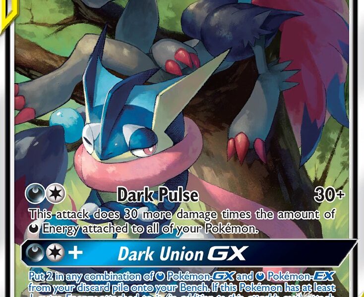 Greninja & Zoroark-GX Pokemon Kaart