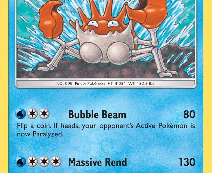 Kingler Pokemon Kaart