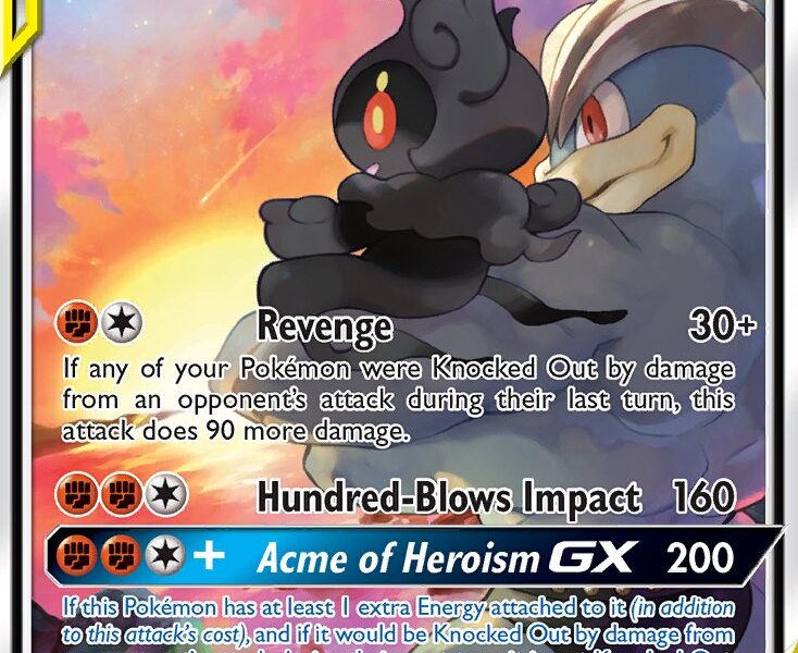 Marshadow & Machamp-GX Pokemon Kaart
