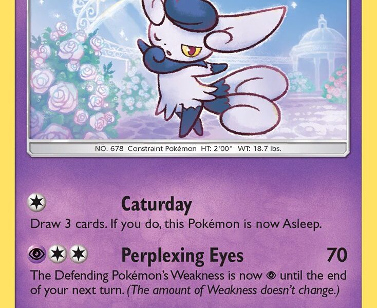 Meowstic Pokemon Kaart
