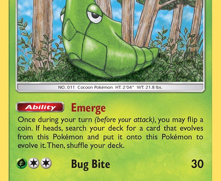 Metapod Pokemon Kaart