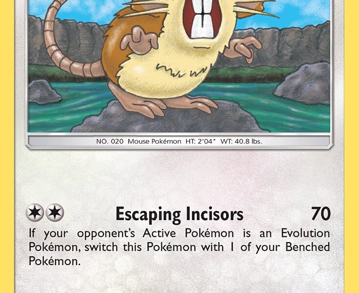 Raticate Pokemon Kaart