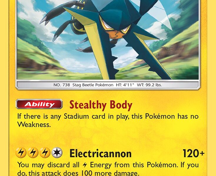 Vikavolt Pokemon Kaart
