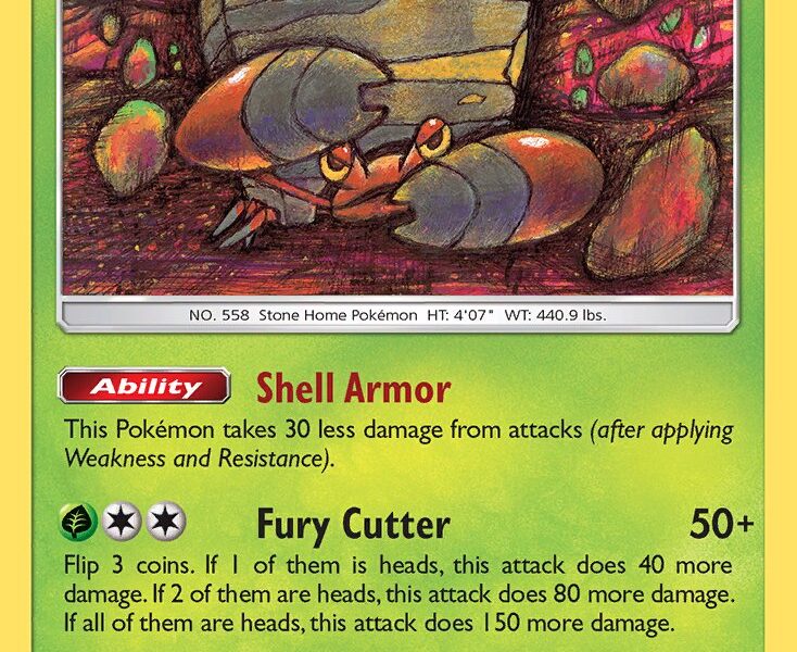 Crustle Pokemon Kaart