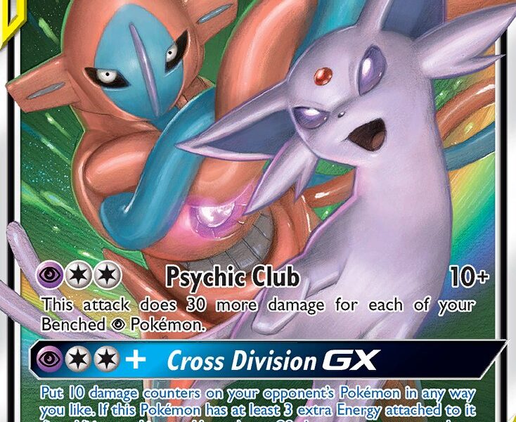 Espeon & Deoxys-GX Pokemon Kaart