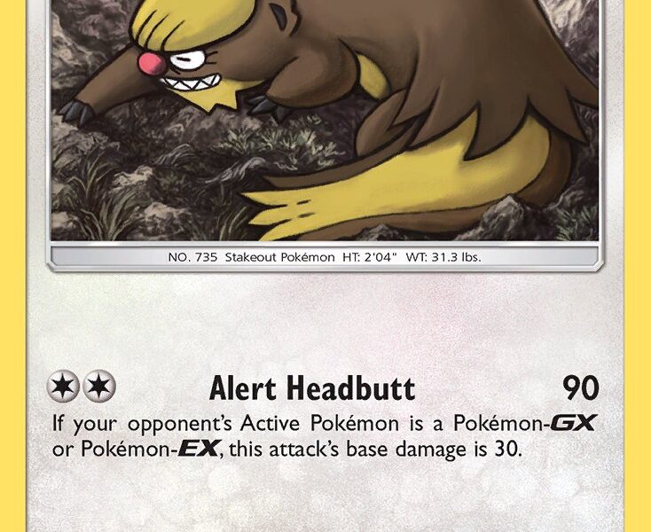 Gumshoos Pokemon Kaart