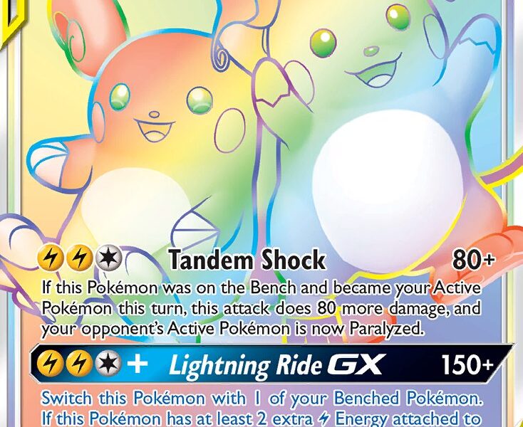 Raichu & Alolan Raichu-GX Pokemon Kaart
