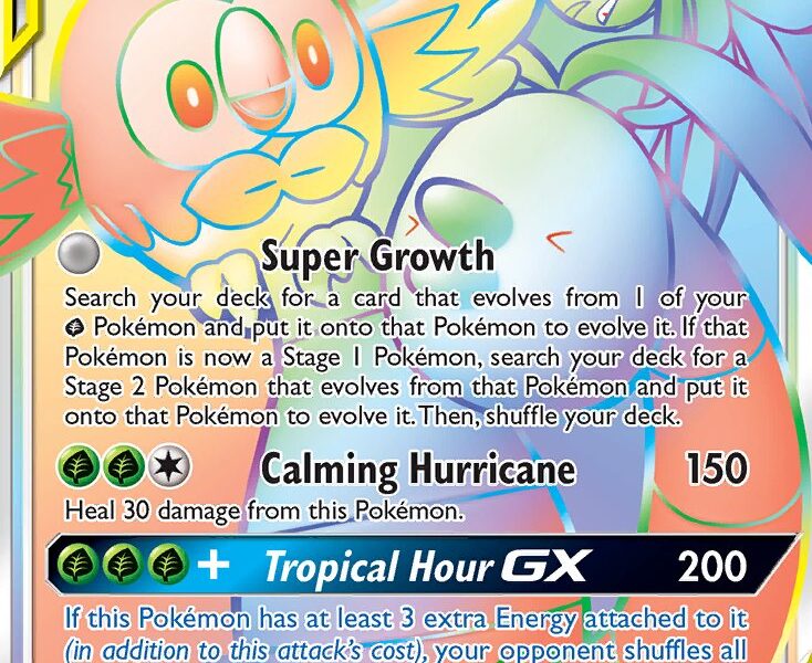 Rowlet & Alolan Exeggutor-GX Pokemon Kaart