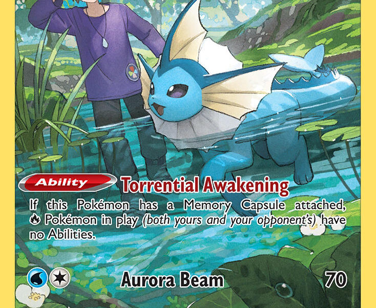 Vaporeon Pokemon Kaart